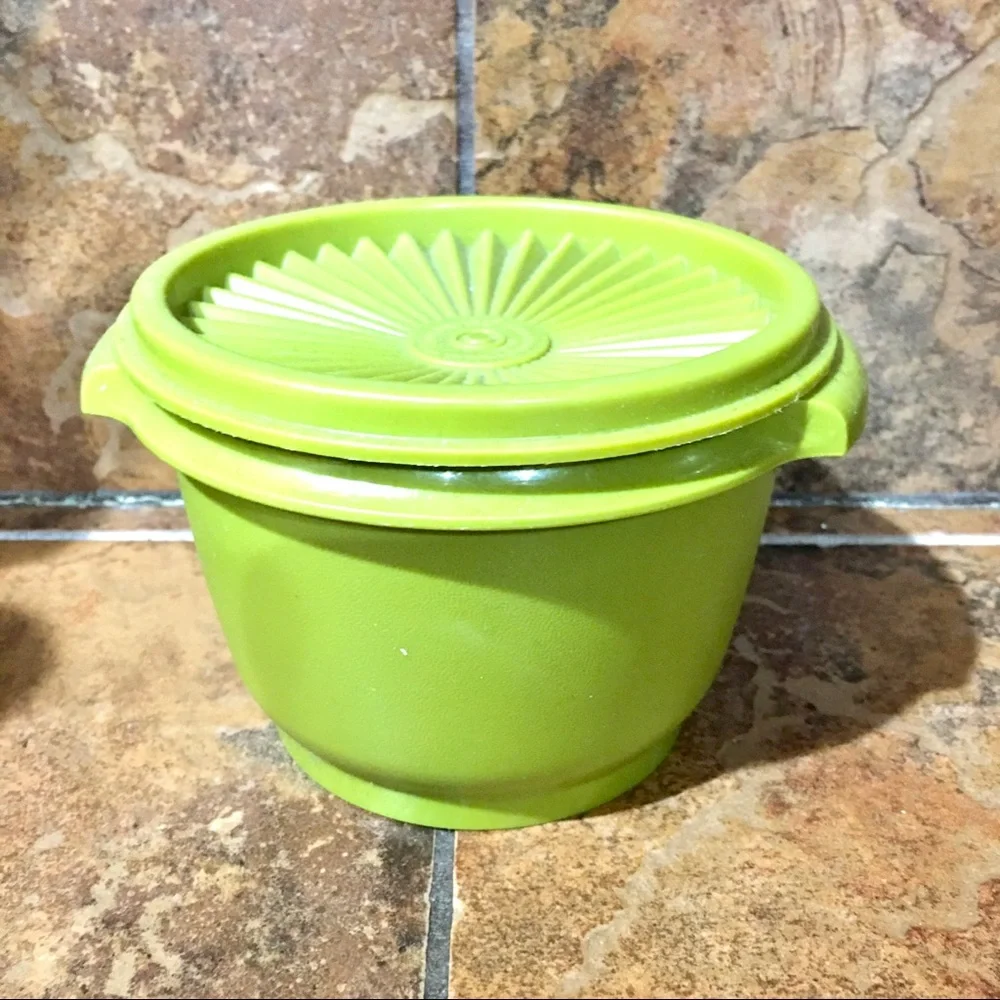 Vintage Tupperware celery green bowl home kitchen